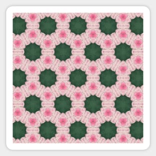 Cute, floral and abstract flower pattern painting (flowers, nature, watercolor, pink, colorful, colorandcolor, color and color, colorful flower, vintage) Sticker